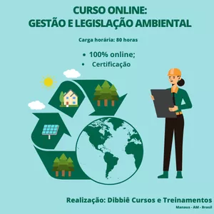 Imagem de capa para o Curso online Gestão e Legislação Ambiental (80H) Tá 10!
