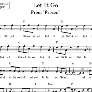 Imagem de capa para o Ebook Let It Go / Livre Estou (Frozen) - Partitura Facilitada com Playback