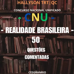 Imagem de capa para o Ebook 50 QUESTÕES COMENTADAS REALIDADE BRASILEIRA - CNU