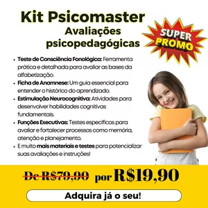 Imagem de capa para o Ebook Kit Psicomaster  - Avaliações psicopedagógicas