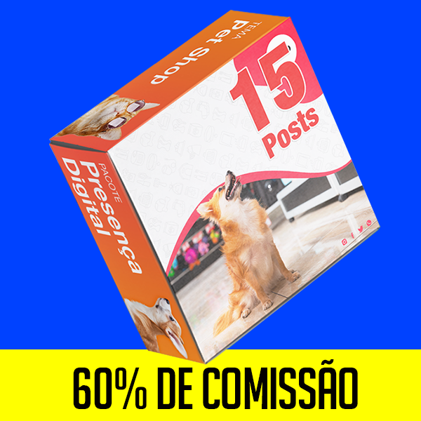 PACOTE DE POST PARA PET SHOP - CMZ (15 POSTS) por AGENCIA CAMAZO