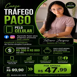 Imagem do curso Curso Tráfego pago pelo celular 