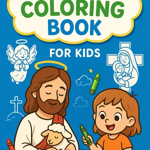 Imagen de portada para Ebook Dibujos religiosos para colorear: Educación espiritual divertida