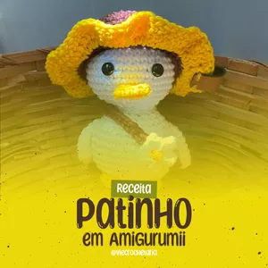 Imagem de capa para o Ebook Receita de Amigurumi - Patinho