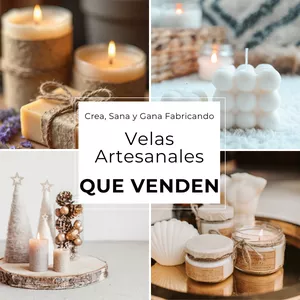 Imagen de portada para Curso online Crea, Sana y Gana Fabricando Velas Artesanales que Venden