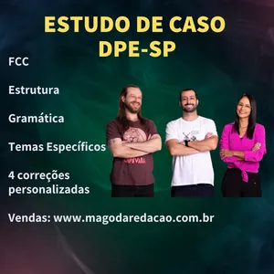 Imagem de capa para o Curso online Estudo de Caso para a DPE-SP com 4 correções personalizadas