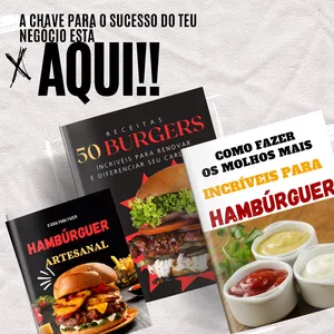 Imagem de capa para o Ebook Receitas de Hambúrguer Artesanal 