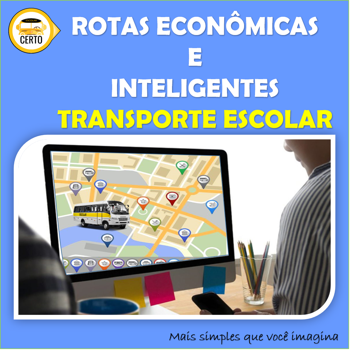 Imagem de ROTAS ECONÔMICAS E INTELIGENTES - TRANSPORTE ESCOLAR criado por Modo Certo - Transporte Escolar na hotmart