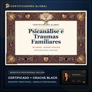 Imagem do curso 🔥 BOLSA 100% [APLICADA] - [MATRÍCULA] CURSO DE FORMAÇÃO EM PSICANÁLISE E TRAUMAS FAMILIARES - ACESSO VITALÍCIO - CRACHÁ BLACK + REGISTRO - CASHBACK R$ 25 - BÔNUS APOSTILA EXTRA - CG