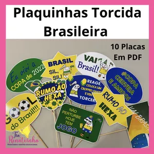 Imagem de capa para o Ebook Plaquinhas Torcida Brasileira