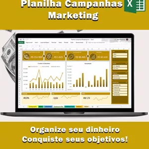 Imagem de capa para o Curso online Planilha Campanhas Marketing