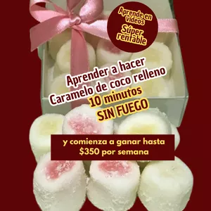 Imagen de portada para Curso online Caramelo de coco relleno de 10 minutos
