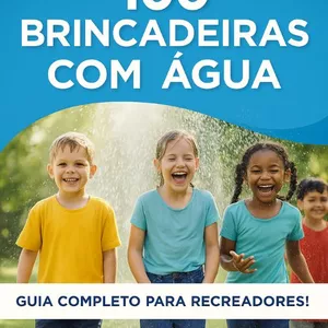 Imagem de capa para o Ebook 100 Brincadeiras com água. 