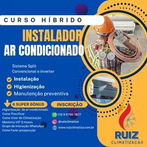 Curso Curso Híbrido de Instalação Profissional de Ar Condicionado Split Inverter