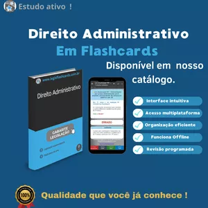 Imagem de capa para o Ebook Direito Administrativo em Flashcards 