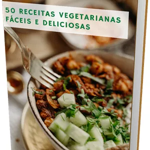 Imagem de capa para o Ebook 50 Receitas Vegetarianas Fáceis e Deliciosas