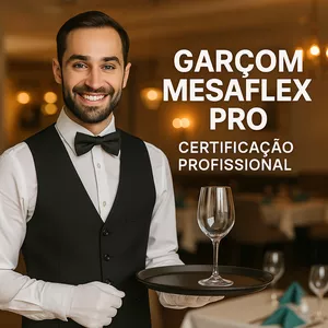 Imagem de Garçom MesaFlex Pro – Certificação Profissional  criado por Júlia Fernandes de s silva na hotmart