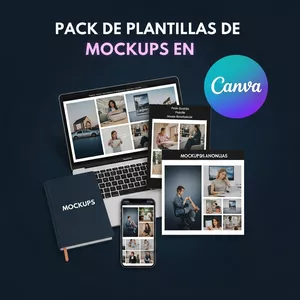 Imagen de portada para Curso online ¡Sí, quiero el Pack de Plantillas de Mockups en Canva!