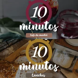 Imagem de capa para o Ebook Receitas em 10 minutos: COMBO 2 E-BOOKS (Lanches individuais e Lanches para a semana)