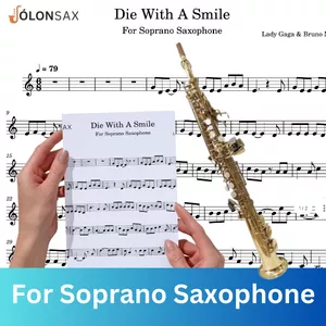 Cover image for Ebook Die With A Smile For Soprano Saxophone in PDF