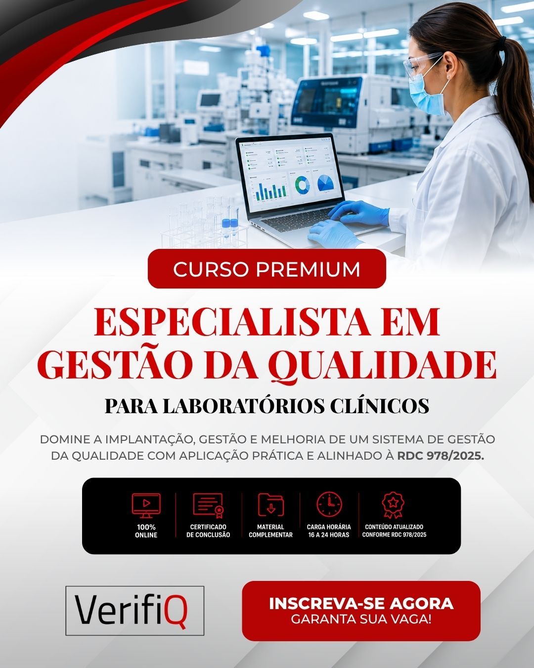 Imagem do curso Curso Premium Especialista em Gestão da Qualidade para Laboratórios Clínicos