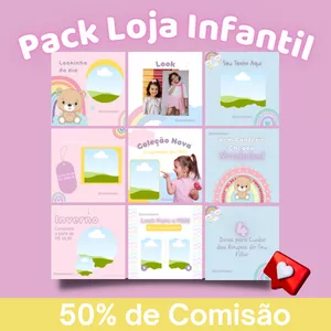 Imagem de capa para o Ebook Pack para Loja Infantil