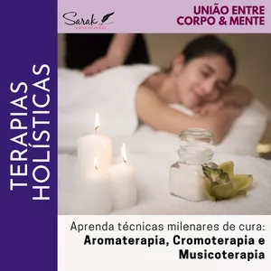 Imagem de capa para o Curso online Terapias Holísticas - Aromaterapia, Cromoterapia e Musicoterapia