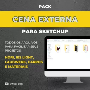 Imagem de capa para o Curso online PACOTE PARA CENA EXTERNA VRAY  PARA SKETCHUP