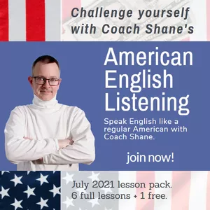 Cover image for Online course Coach Shane's American English Listening - July 2021