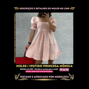 Imagem de capa para o Curso online ⭕❌[Molde em PDF] - ✨Vestido Princesa Mônica ID 2861165 [PP ao XG]✨