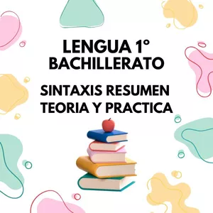 Imagen de portada para Ebook Lengua 1º Bachillerato Resumen Sintaxis