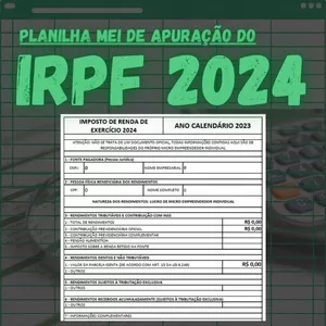 Imagem de capa para o Curso online PLANILHA MEI DE APURAÇÃO DO IRPF 2024