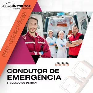 Imagem de capa para o Ebook SIMULADO DE CONDUTOR DE VEÍCULO DE EMERGÊNCIA 630 QUESTÕES