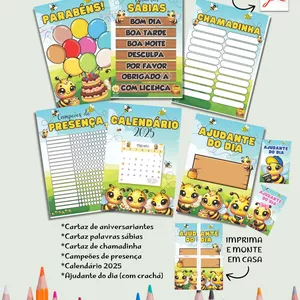 Imagem de capa para o Ebook Decoração para salinha - EBD e Culto Kids 2025- Conjunto de 6 cartazes