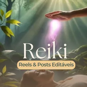 Imagem de capa para o Curso online BoxReels Editáveis para Reiki