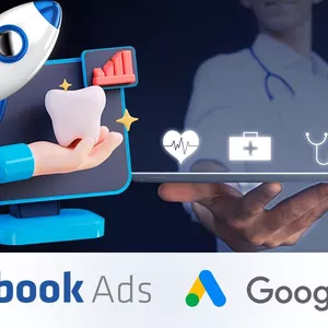 Imagem de capa para o Ebook Marketing Digital e Tráfego Pago para Dentistas