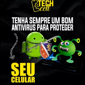 Imagem de capa para o Ebook ARTE EDITÁVEL - Tenha sempre um bom antivirus para proteger seu celular - (PHOTOSHOP)psd