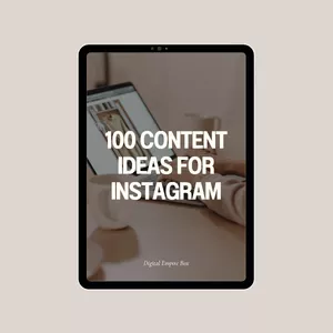 Cover image for Ebook 100 Content Ideas for Instagram