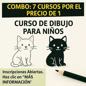 Imagen de portada para Curso online Curso de diseño para niños (7 cursos en 1)