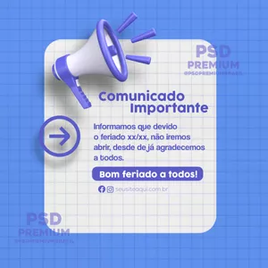 Imagem de capa para o Ebook PSD COMUNICADO EDITÁVEL