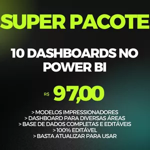 Imagem de capa para o Curso online Pacote com 10 Dashboard Power BI - Gestão Total  de A a Z