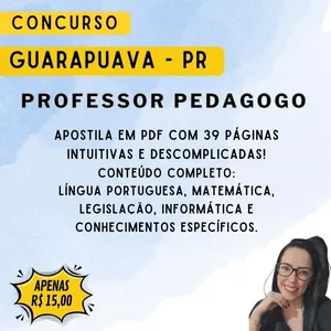 Imagem de capa para o Ebook GUARAPUAVA PR - PROFESSOR PEDAGOGO