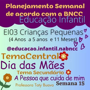 Imagem de capa para o Curso online Planejamento Semanal EI03 - Semana 15 - Mãe
