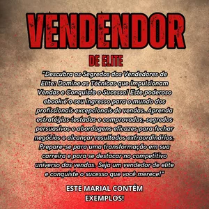 Imagem de capa para o Ebook VENDEDOR DE ELITE SÓ PARA OS MELHORES
