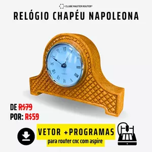 Imagem de capa para o Curso online Relógio Chapéu Napoleona - Vetor