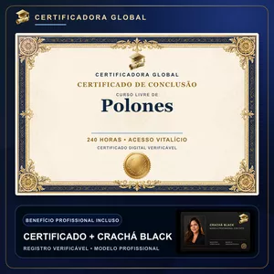 🔥 BOLSA 100% [APLICADA] - [MATRÍCULA] CURSO DE FORMAÇÃO EM POLONES - ACESSO VITALÍCIO - CRACHÁ BLACK + REGISTRO - CASHBACK R$ 25 - BÔNUS APOSTILA EXTRA - CG