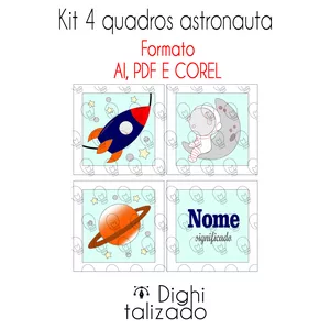 Imagem de capa para o Ebook Arquivo Corte a Laser - Quadro Astronauta