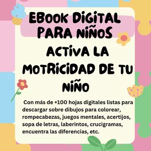 Imagen de portada para Ebook Activa la Mente de tu niño con Diversión: Un Ebook con Más de +100 Juegos, Dibujos y Retos para Niños Inteligentes