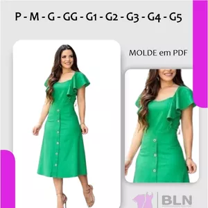 Imagem de capa para o Ebook VESTIDO BABADO MANGA