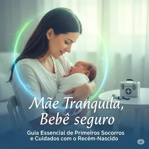 Imagem de capa para o Ebook Ebook - Mãe Tranquila, Bebê Seguro: Guia Essencial de Primeiros Socorros e Cuidados com o Recém-Nascido
